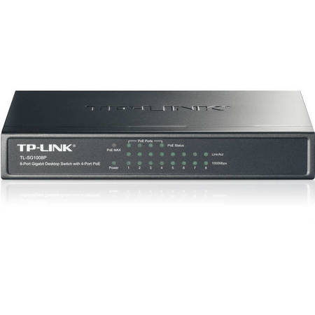 Tp-Link 8-Port Gigabit Desktop Switch w/ 4-Port PoE TL-SG1008P
